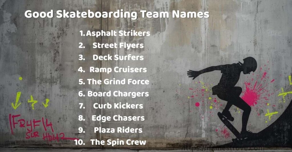 Good Skateboarding Team Names