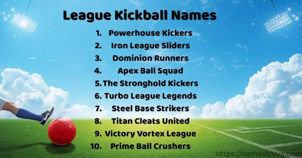 League Kickball Names
