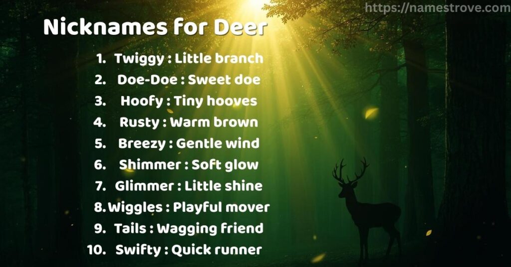 Nicknames for Deer