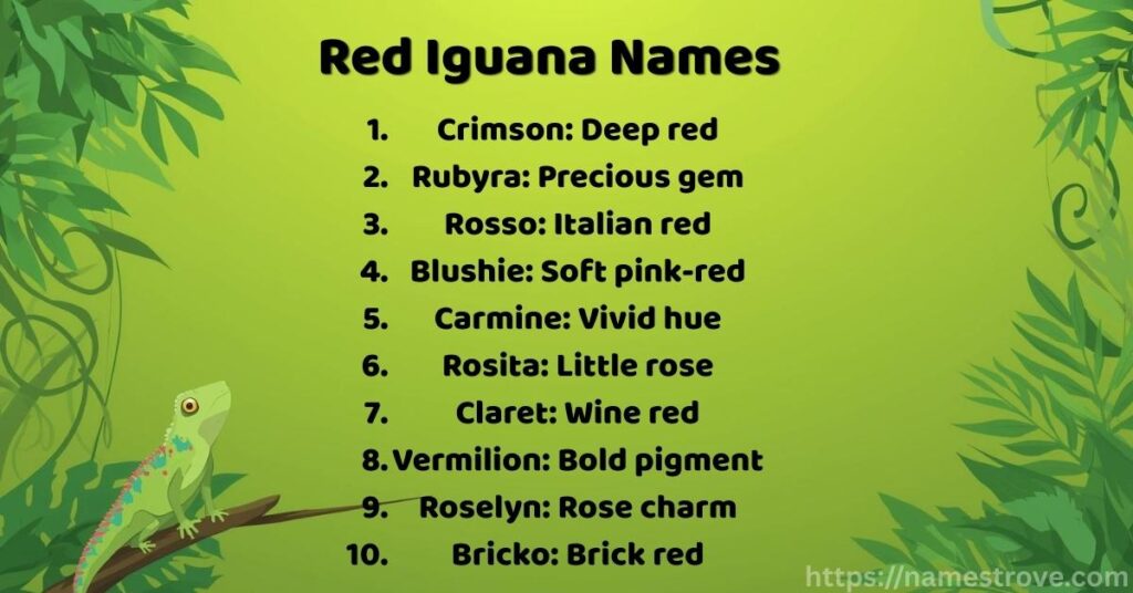 Red Iguana Names