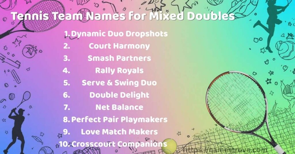 Tennis Team Names for Mixed Doubles