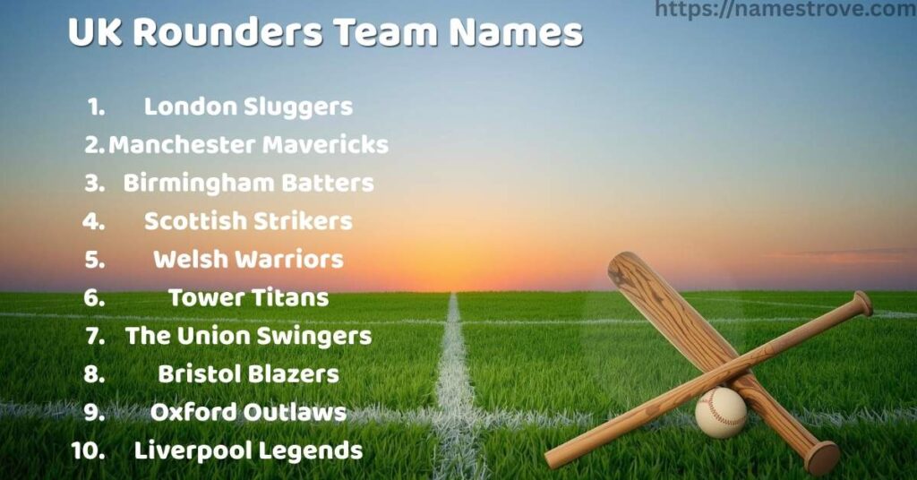 UK Rounders Team Names