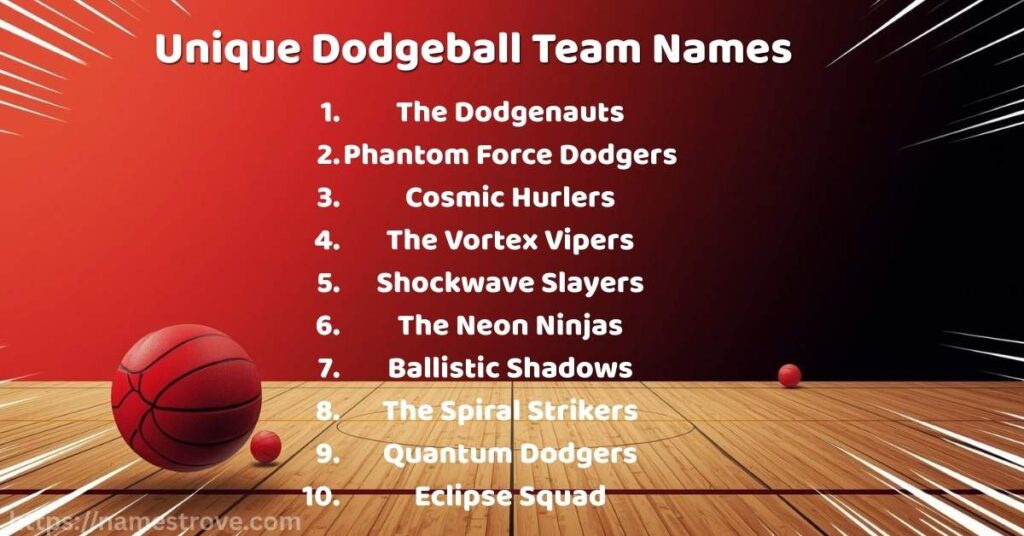 Unique Dodgeball Team Names