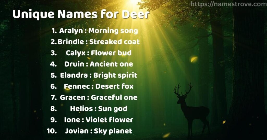 Unique Names for Deer