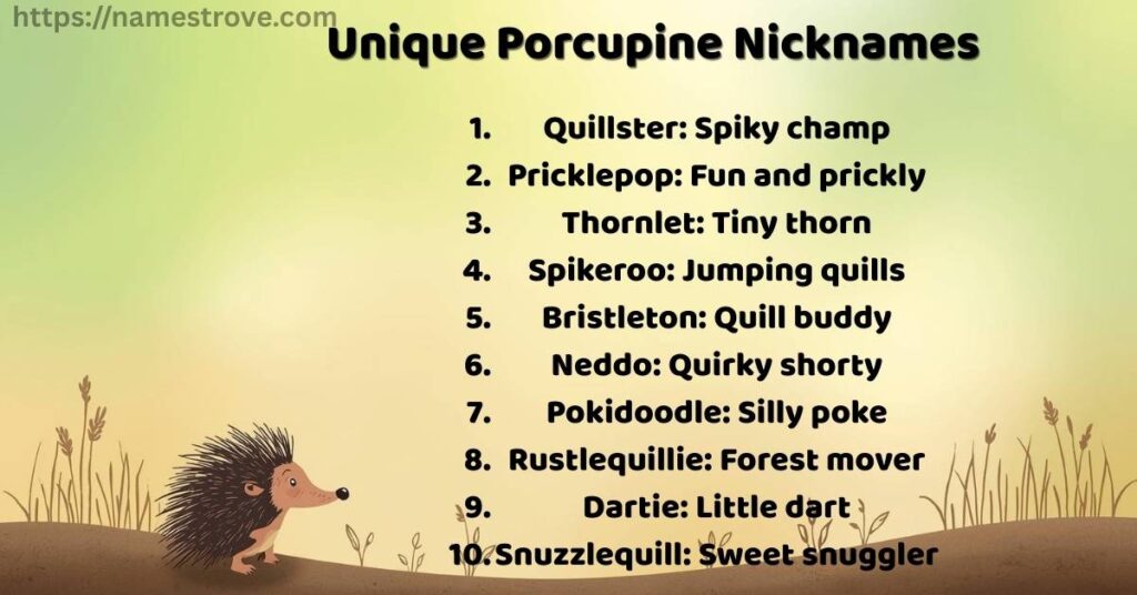 Unique Porcupine Nicknames