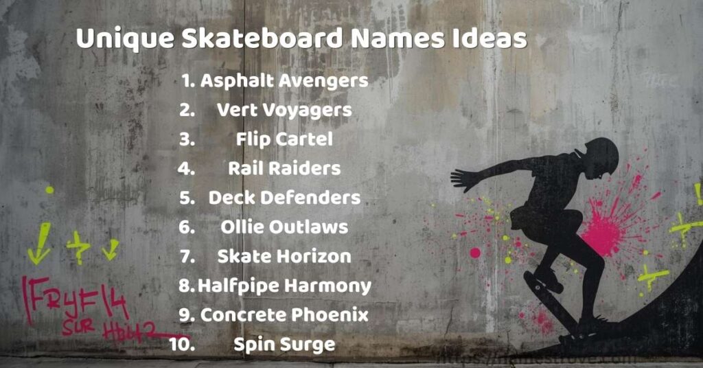 Unique Skateboard Names Ideas