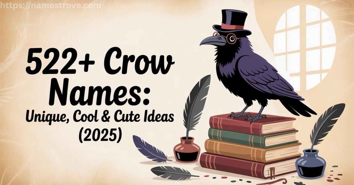 522+ Crow Names Unique, Cool & Cute Ideas (2025)