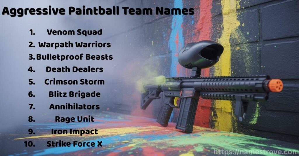 Aggressive Paintball Team Names
