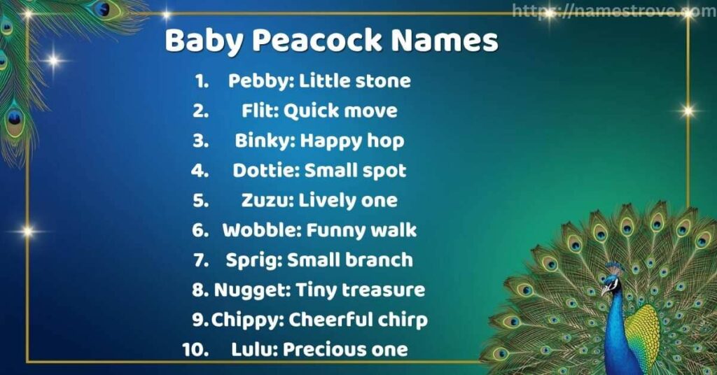 Baby Peacock Names