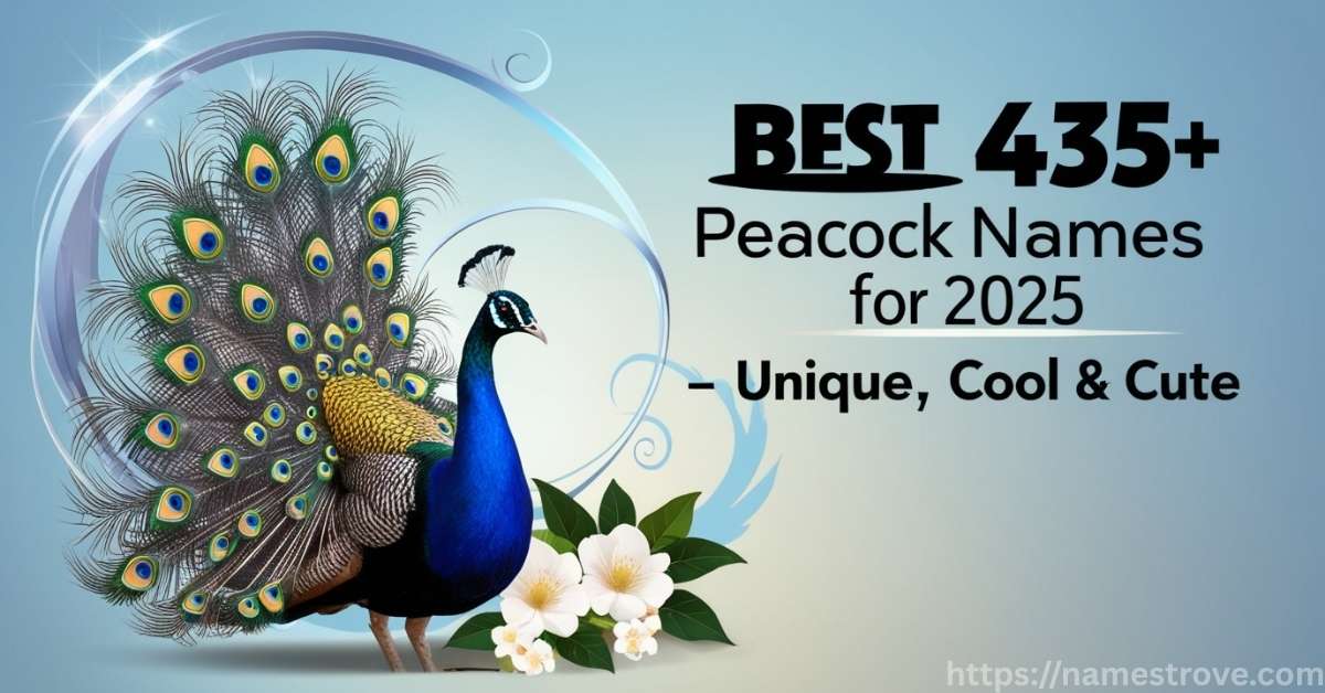 Best 435+ Peacock Names for 2025 – Unique, Cool & Cute