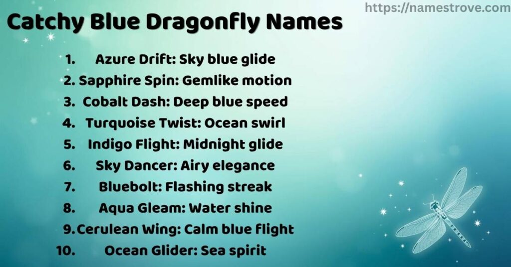Catchy Blue Dragonfly Names