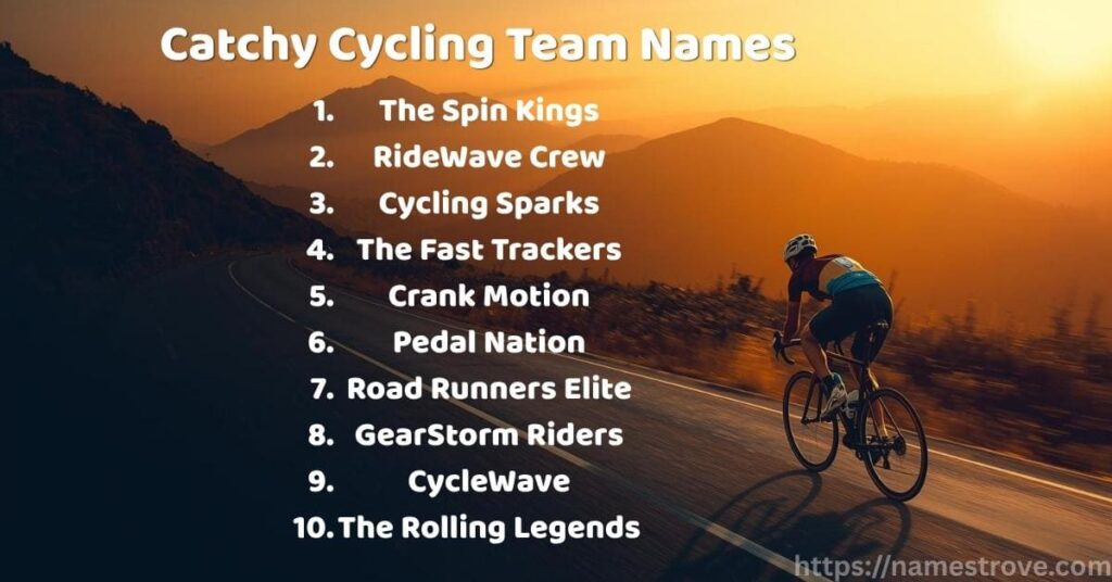 Catchy Cycling Team Names