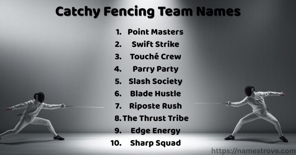 Catchy Fencing Team Names