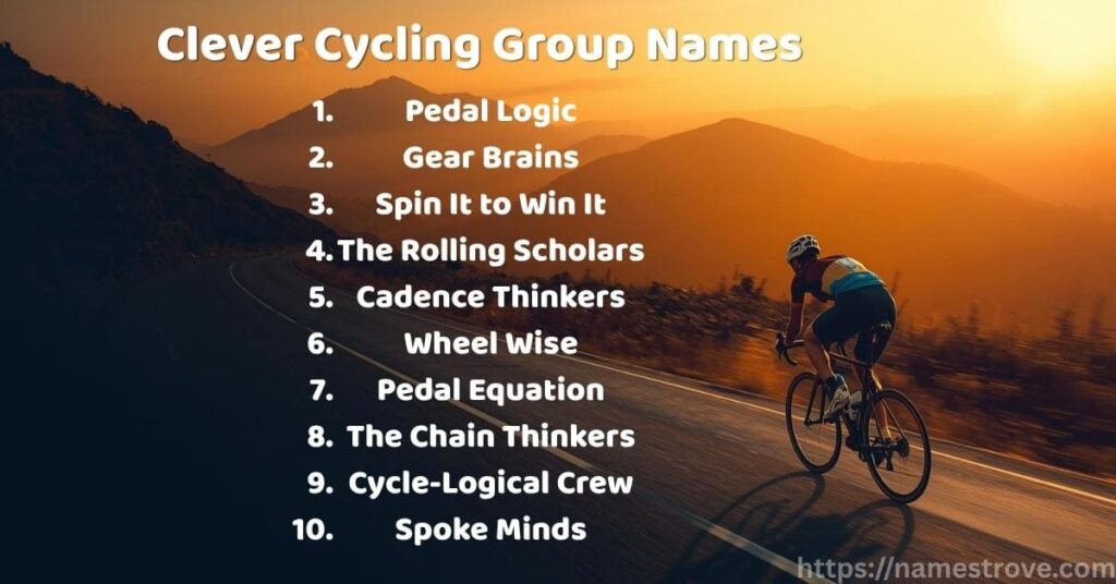 Clever Cycling Group Names