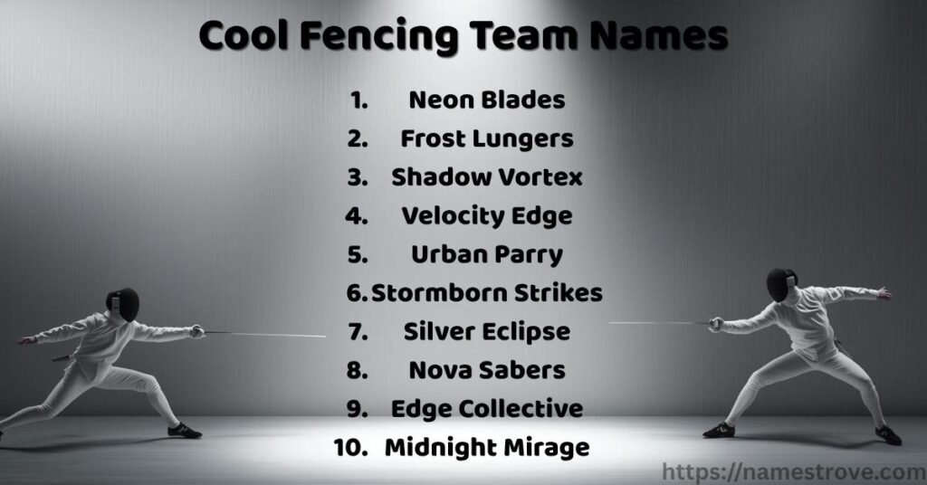 Cool Fencing Team Names