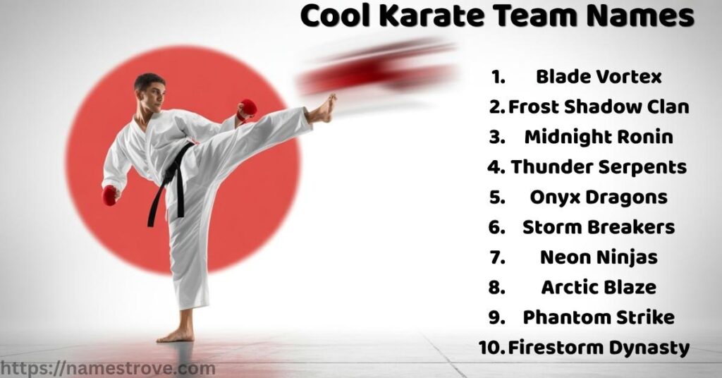 Cool Karate Team Names
