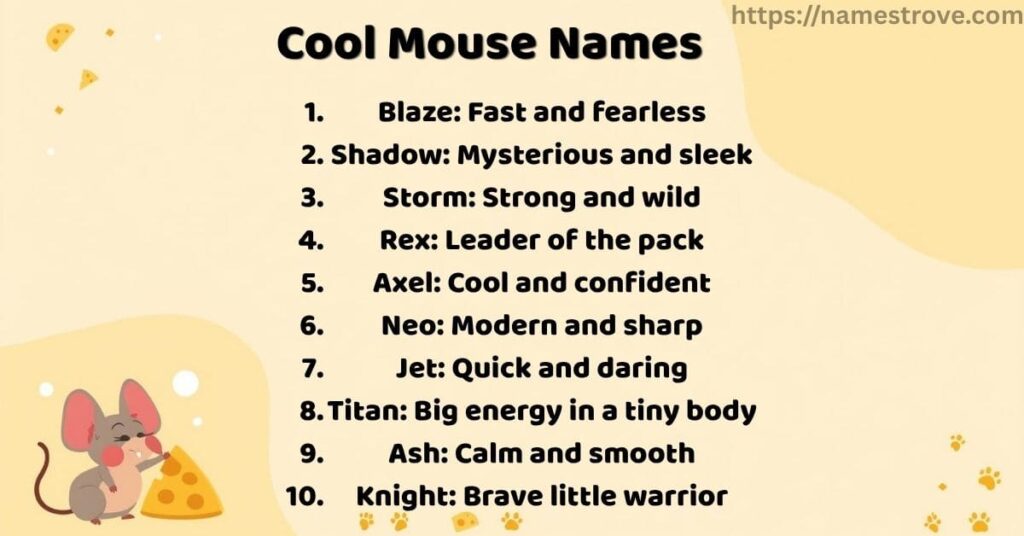 Cool Mouse Names