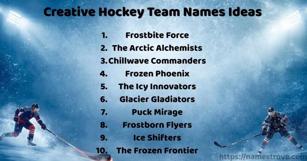 Creative Hockey Team Names Ideas