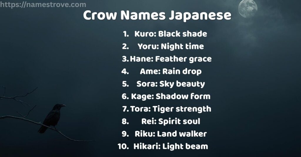 Crow Names Japanese