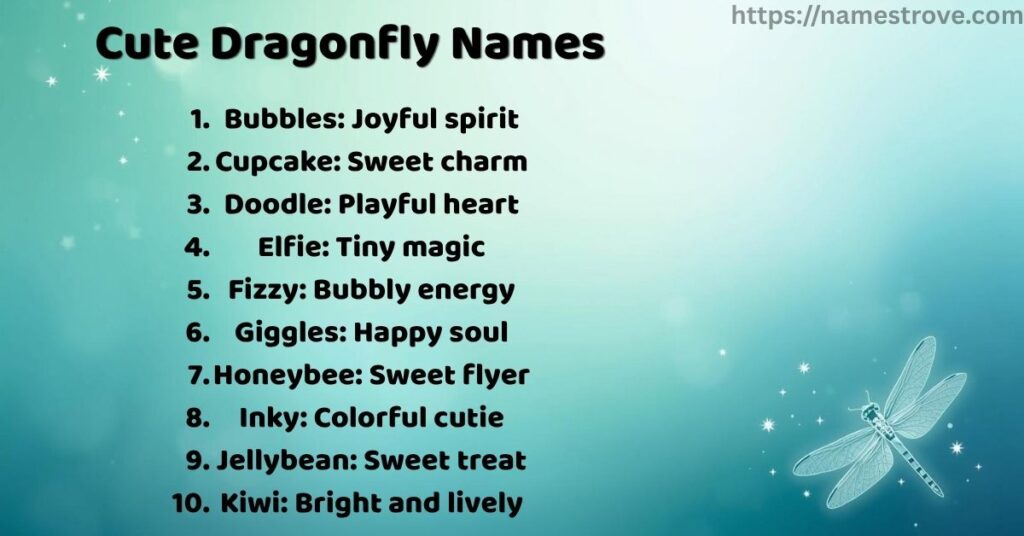 Cute Dragonfly Names