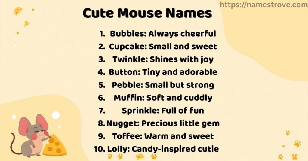 Cute Mouse Names