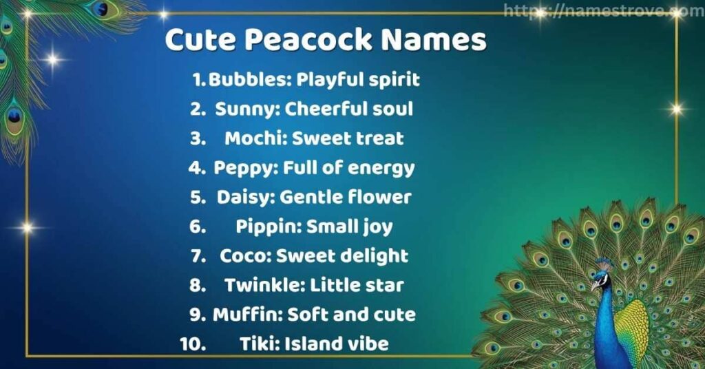 Cute Peacock Names