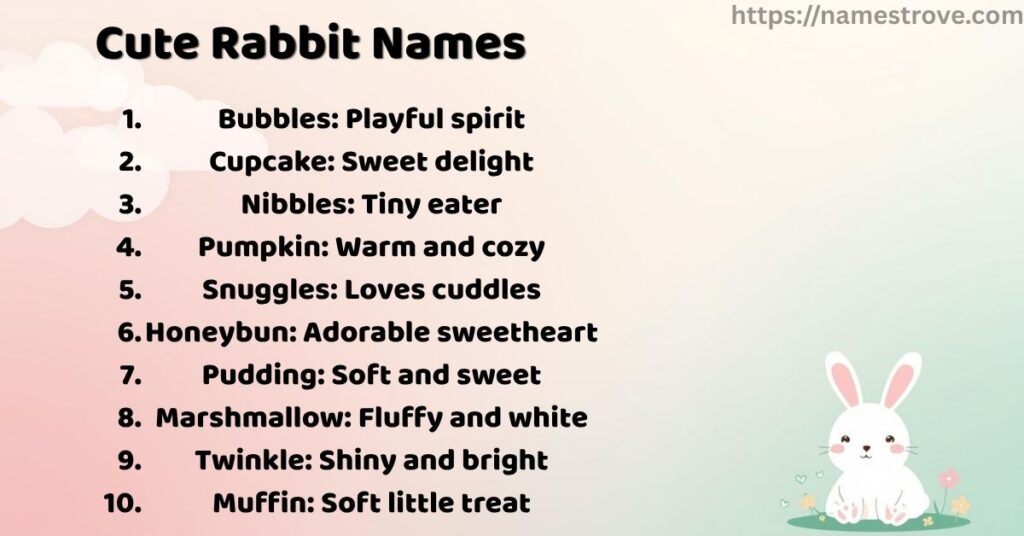Cute Rabbit Names
