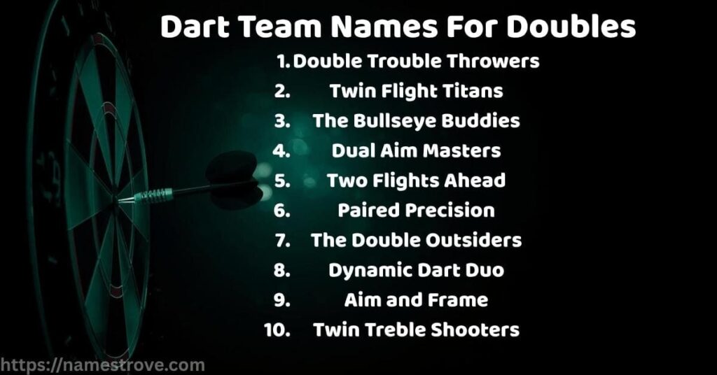 Dart Team Names For Doubles