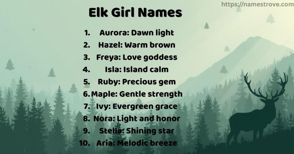 Elk Girl Names