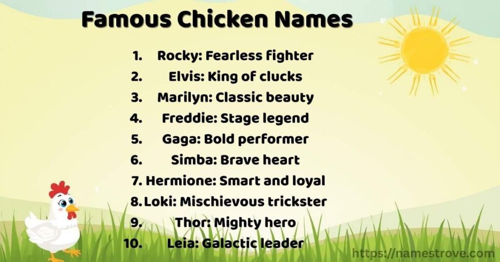Famous Chicken Names