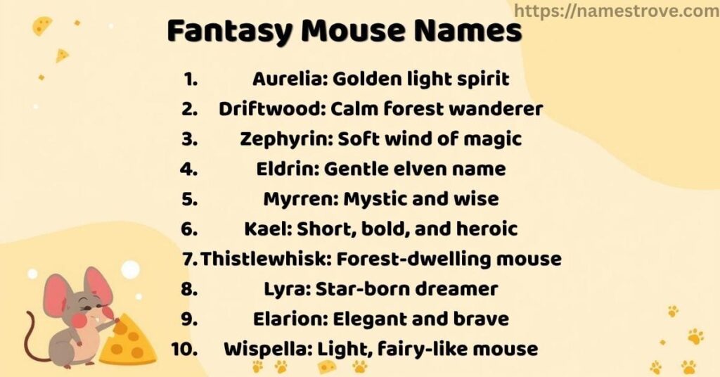 Fantasy Mouse Names