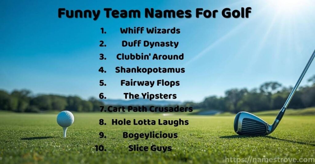 Funny Team Names For Golf
