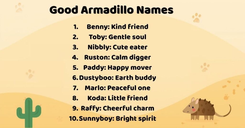 Good Armadillo Names