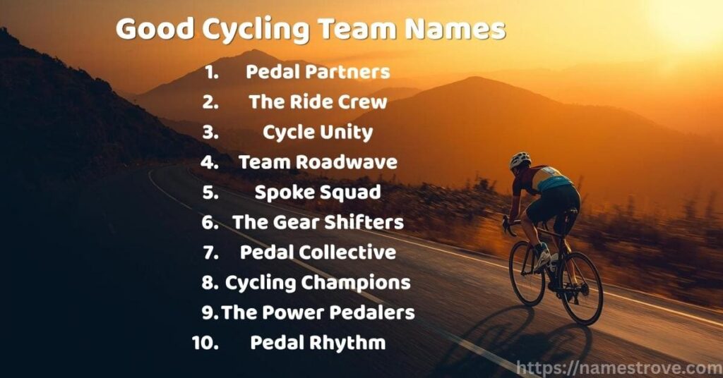 Good Cycling Team Names
