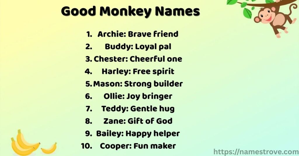 Good Monkey Names