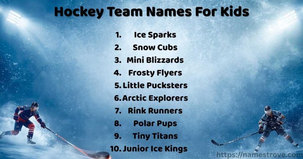 Hockey Team Names For Kids