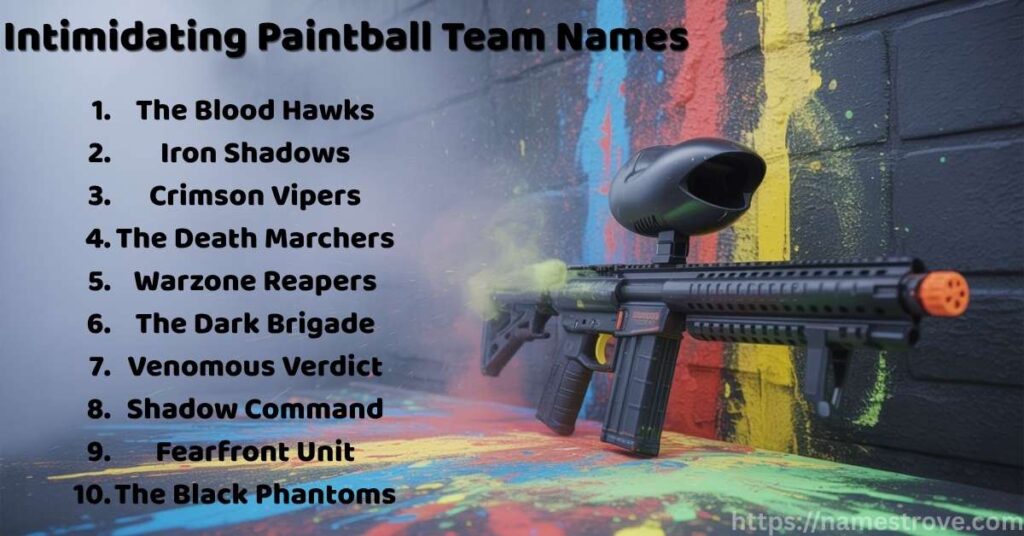 Intimidating Paintball Team Names