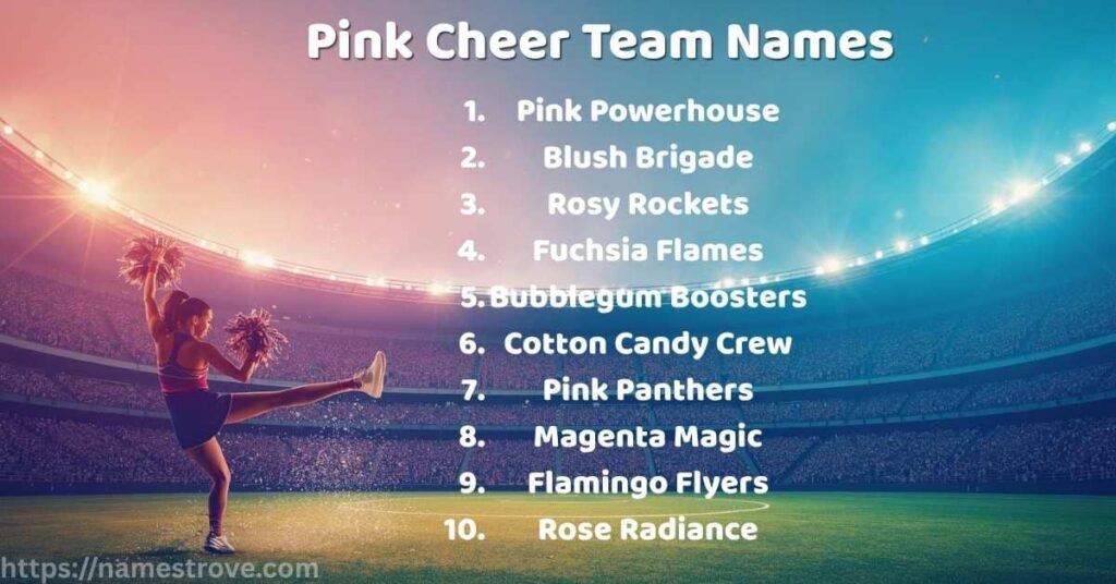 Pink Cheer Team Names