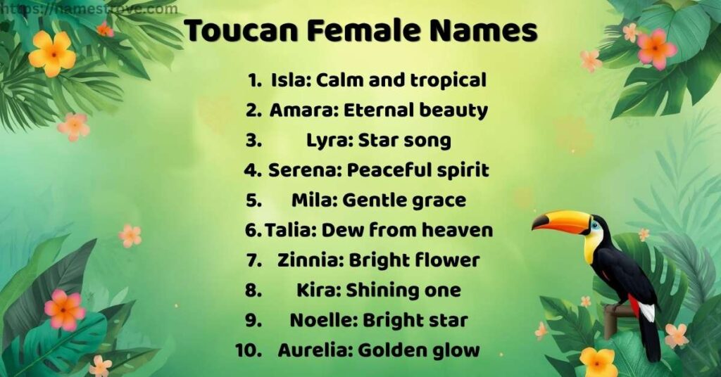 Toucan Female Names