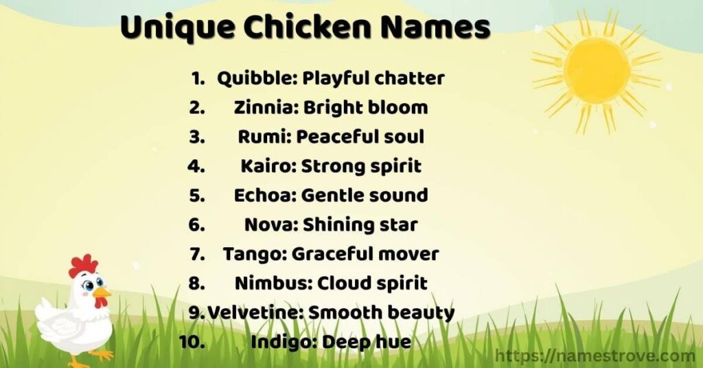 Unique Chicken Names