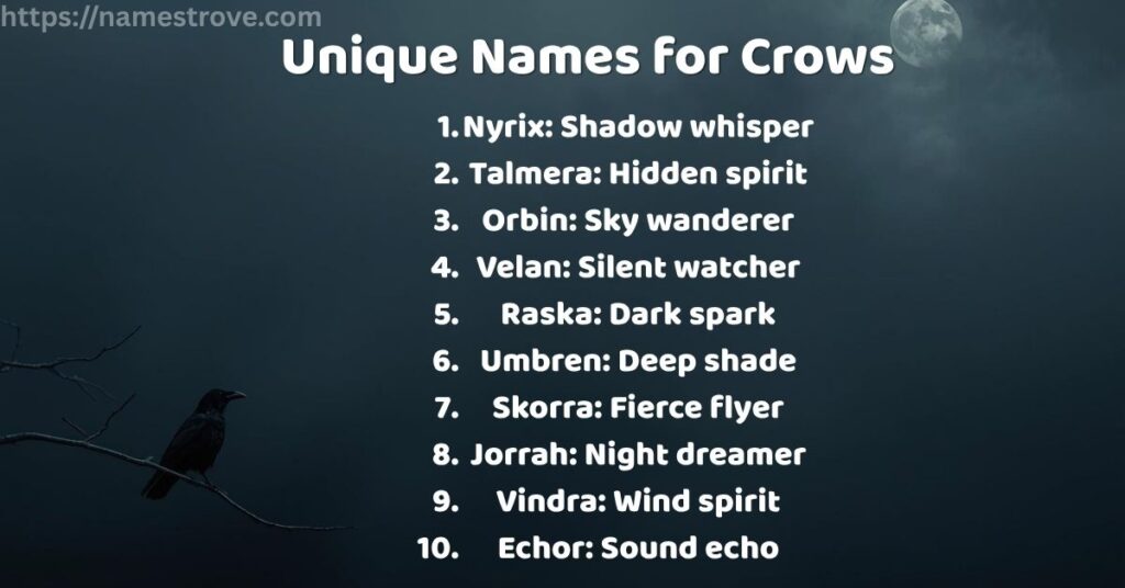 Unique Names for Crows