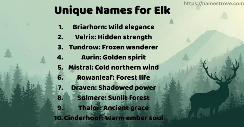 Unique Names for Elk