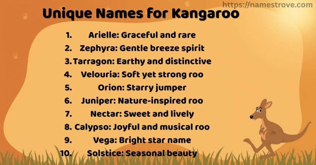 Unique Names for Kangaroo