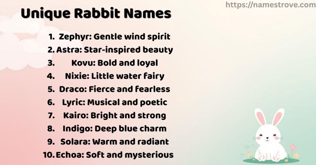 Unique Rabbit Names