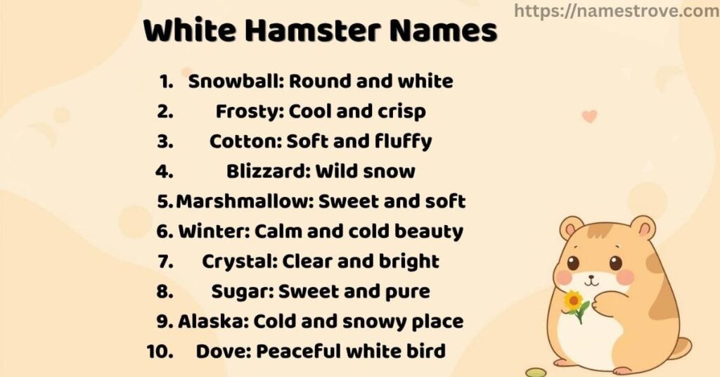 White Hamster Names
