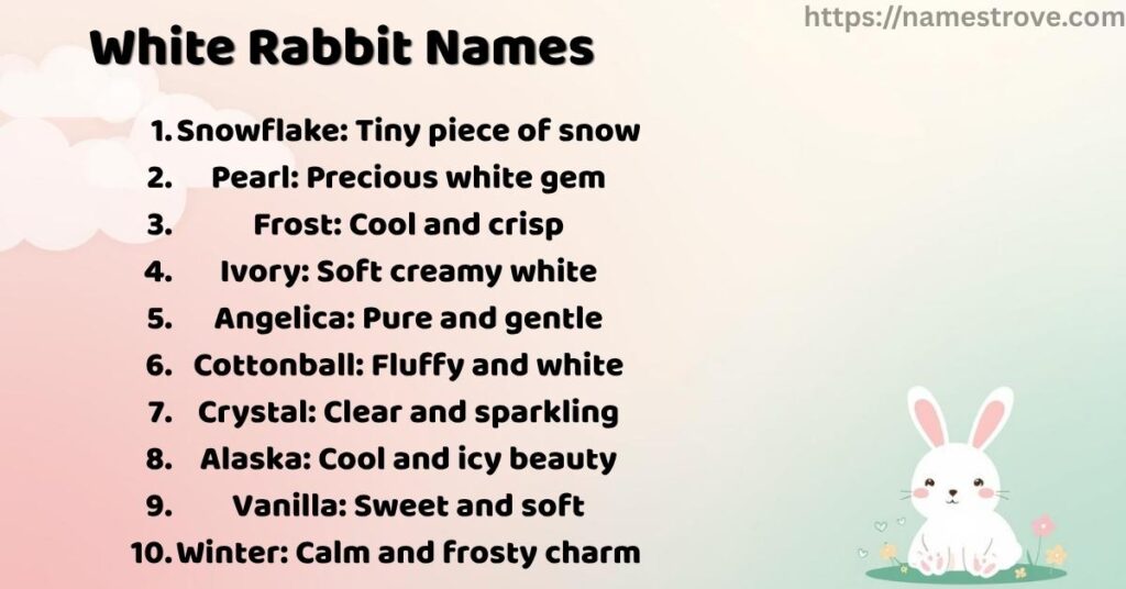 White Rabbit Names