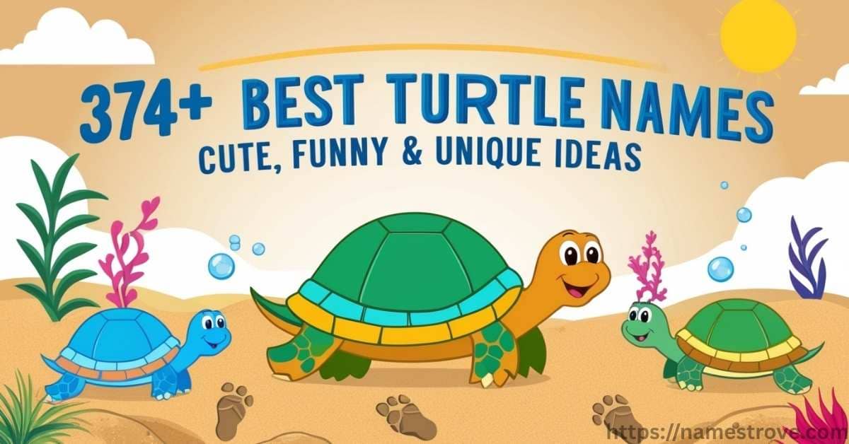 374+ Best Turtle Names Cute, Funny & Unique Ideas