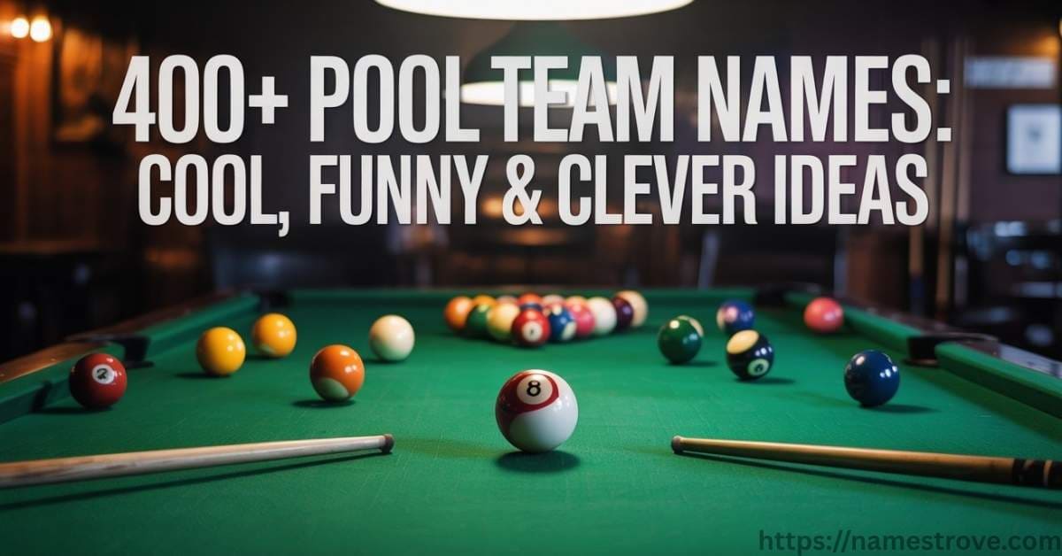 400+ Pool Team Names Cool, Funny & Clever Ideas