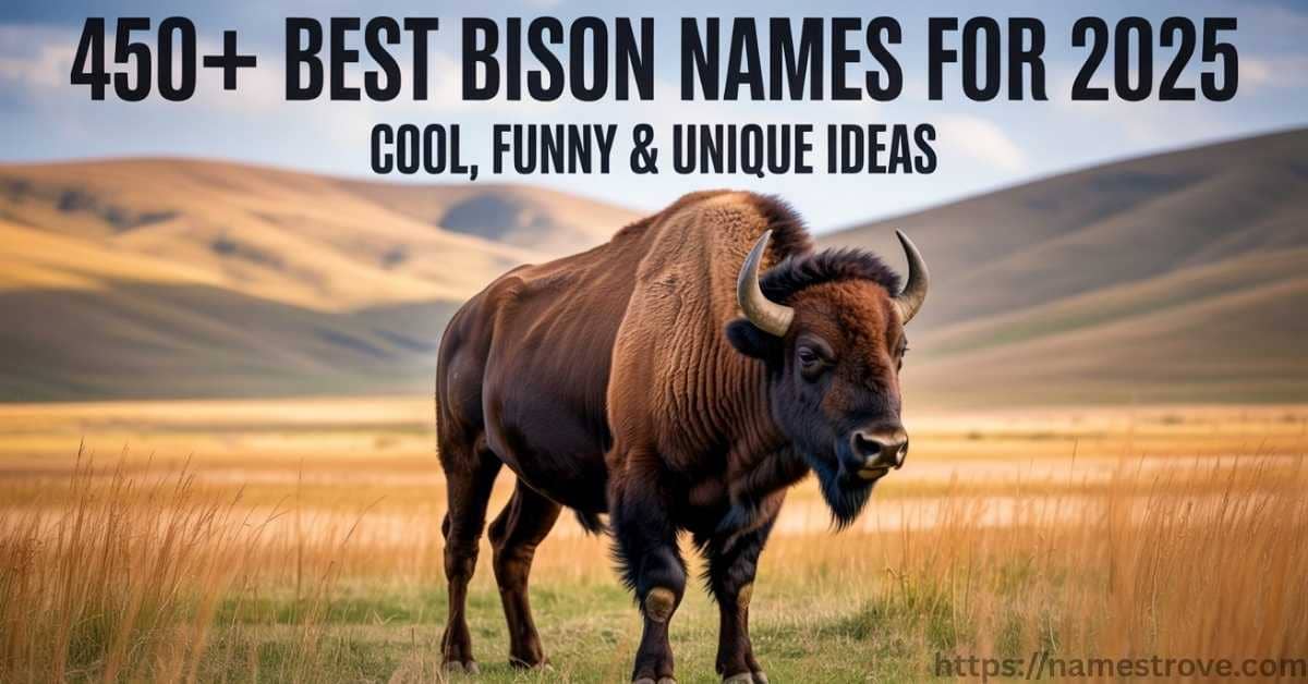 450+ Best Bison Names for 2025 Cool, Funny & Unique Ideas