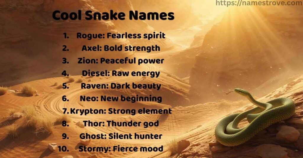 Cool Snake Names